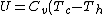 U=C_v (T_c - T_h)